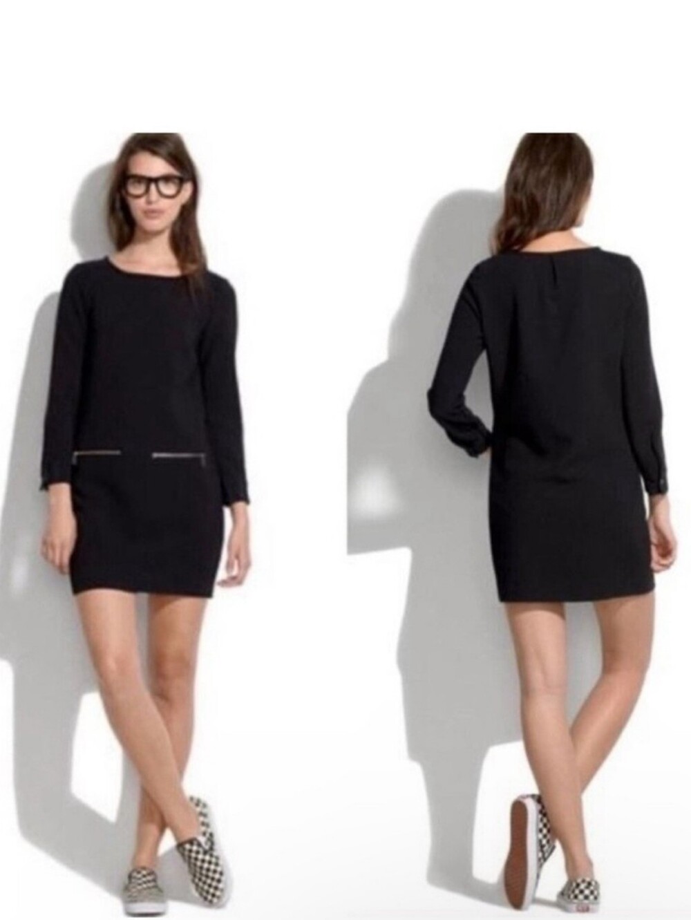 Madewell Moto Mini Sheath Dress with Zip Pocket Detail